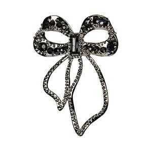 Metal Accent - Gunmetal Open Bow Pendant x 44mm