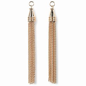 Dangle Charms - Styled By Tori Spelling - Gold Chain Tassels x 90mm