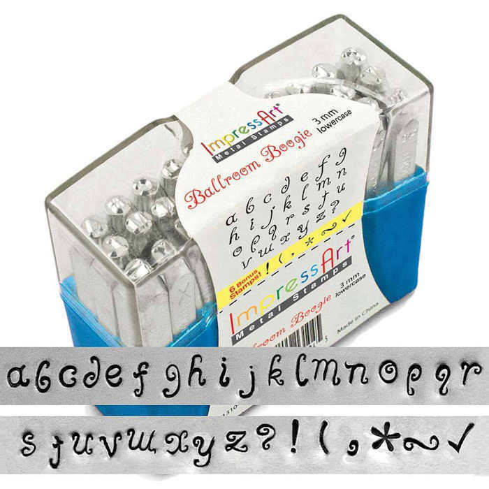 Impressart Alphabet Letter Metal Punch Stamp Set - Ballroom Boogie Lower Case x 3mm