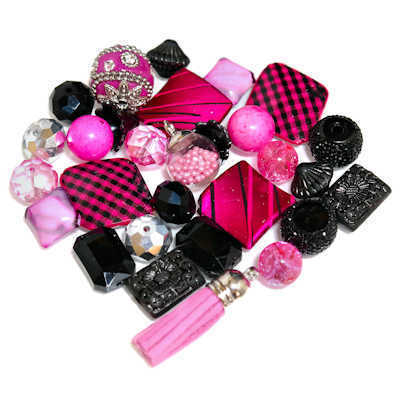 Inspirational Bead Mix - Devil Pink x 50Grams