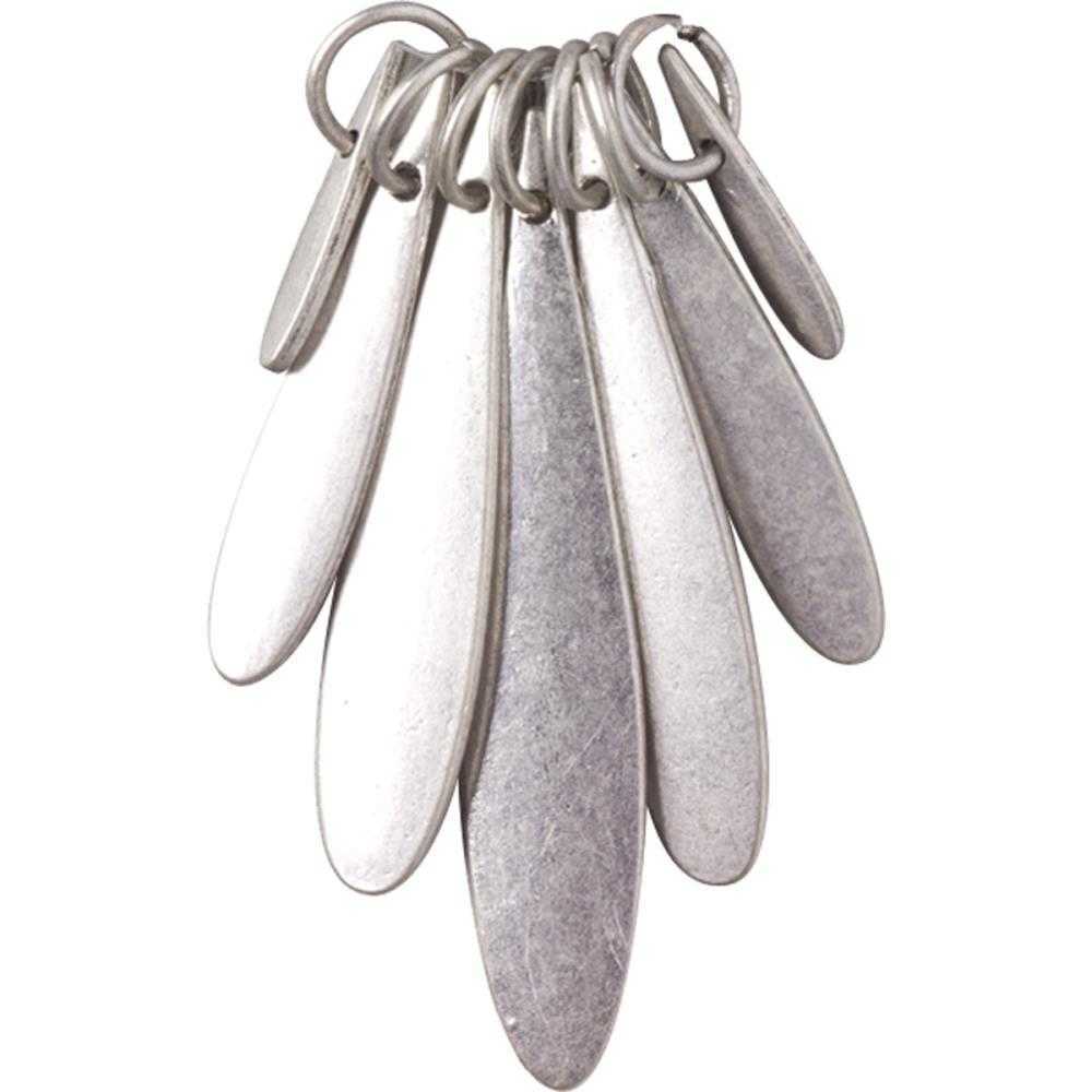 Metal Accent - Dangle Drops - Silver x 7 Piece Set