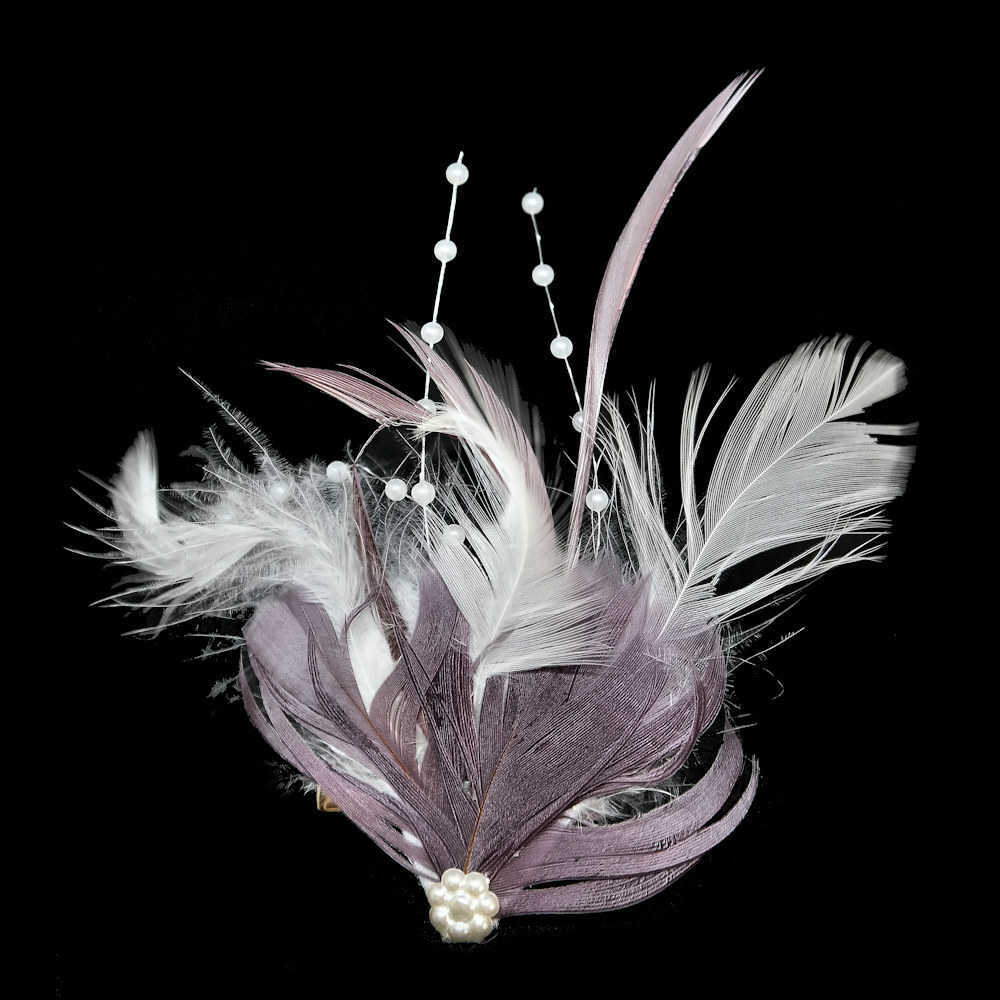 Feather Corsage- Rooster-Goose Feathers with Embellishments