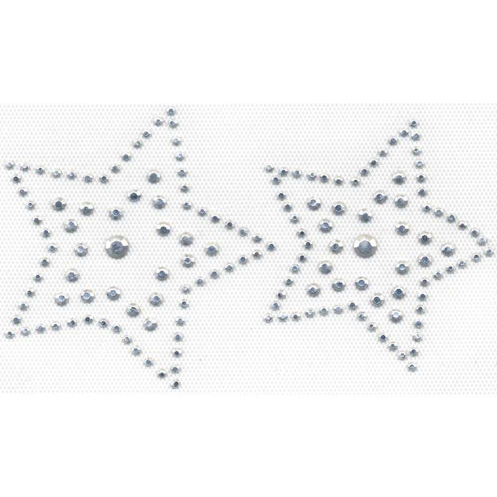 Iron-On Rhinestone Rhinestud Transfer - Two (2) Stars