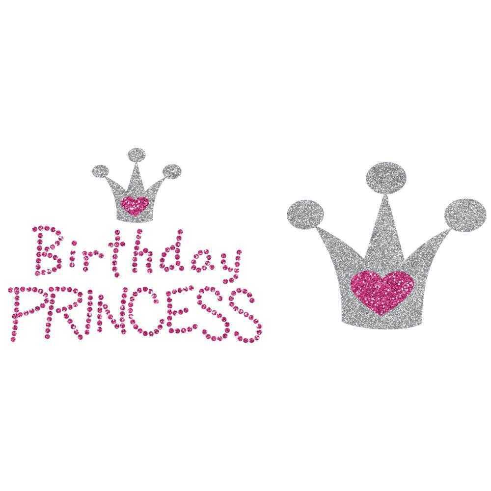 Glitter Iron-On Transfer - Uptown Baby - Birthday Princess
