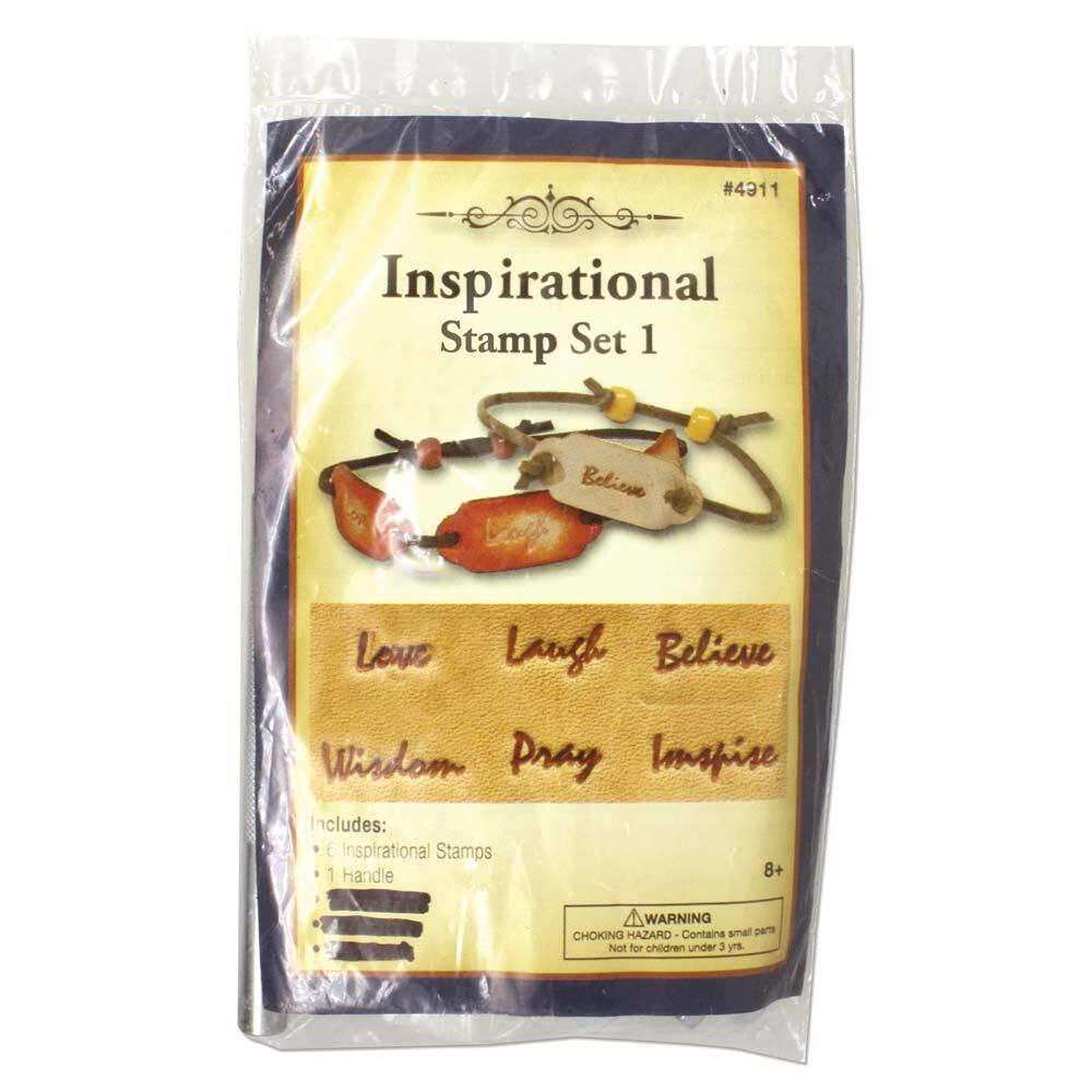Leather Craft Stamp Set - Inspirational Style 1 x 6 Stamps