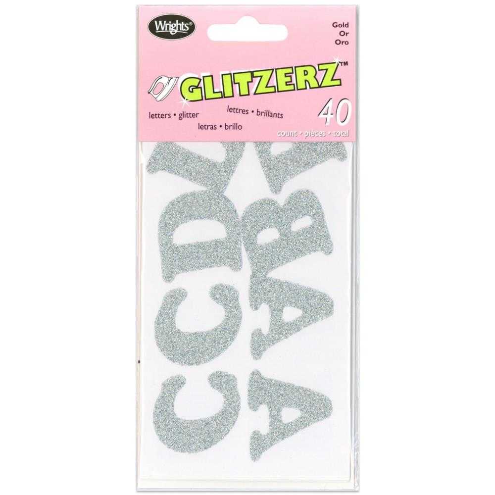 Iron-on Letters | Silver Glitter A to Z