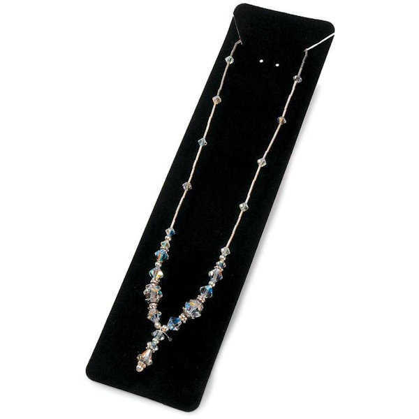 Darice Velvet Flocked Jewellery Display Cards - Black