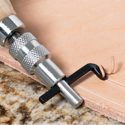 Adjustable Leather Groover - makes a groove for stitches to be recessed into