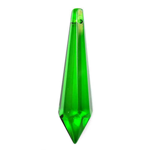 Crystal Icicle Drop - Emerald Green x 60mm