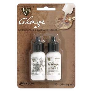 Vintaj Glaze Metal Sealer and Patina Extender By Ranger Gloss and Matte