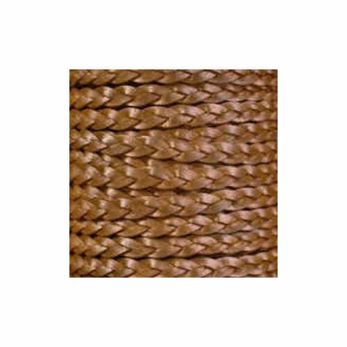 Braided Leather Cord - Light Brown 2mm x 2 Metre Pack