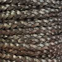 Braided Leather Cord - Kansa 2mm x 2 Metre Pack
