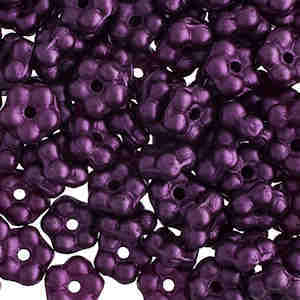 Czech Preciosa Forget-Me-Knot Flower Beads - Pearl Pastels Purple 5mm x 50