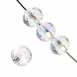 Dazzle-It Ori Crystal Round Rich Cut Beads - Crystal Ab x 10mm