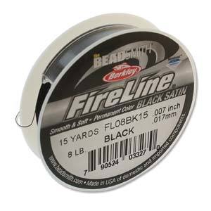 Fireline Braided Bead Thread 8lb Black