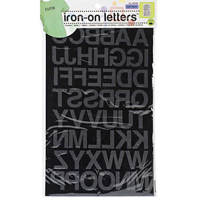 Iron-On Letter Transfers - White Block x 25mm