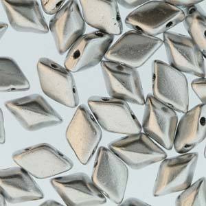 Czech Glass Gemduo Beads - Bronze Aluminum 8x5mm