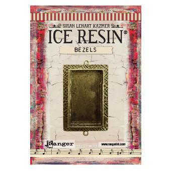 Ice Resin Milan Bezel - Medium Rectangle x Antique Bronze x 1