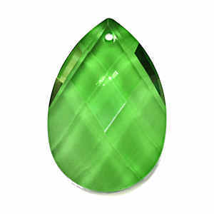Crystal Drop Pear Shaped - Apple Green x 38mm *Seconds*
