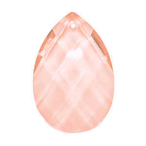 Crystal Drop Pear Shaped - Pale Peach x 38mm *Seconds*