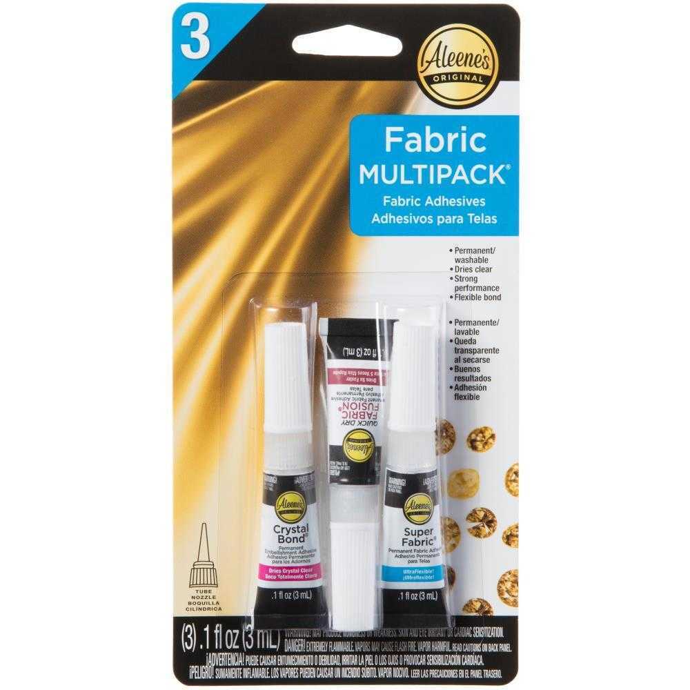 Aleene's Assorted Fabric Fusion Adhesive Glue - Pack of 3 Tubes