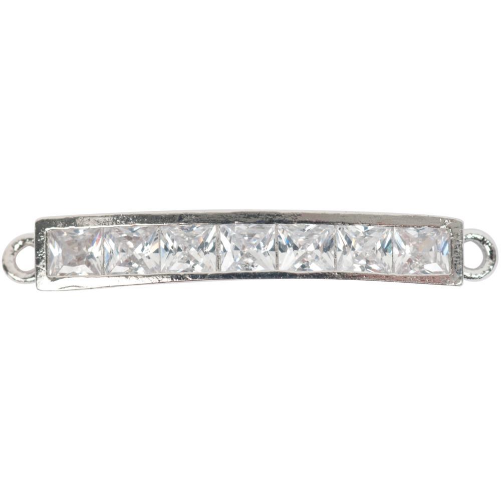 Estrella ™ Metal Pendant W/Cubic Zirconia Charm - Bracelet Bar