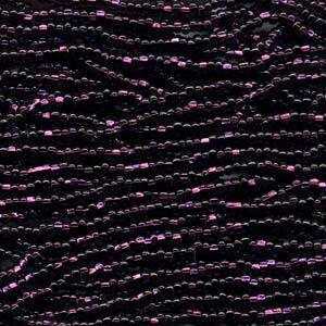 Czech Glass Seed Beads - Size 11/0 - 1 Hank x Silver Lined Dark Amethyst