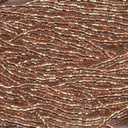 Czech Glass Seed Beads - Size 11/0 - 1 Hank x Crystal Copper Lined