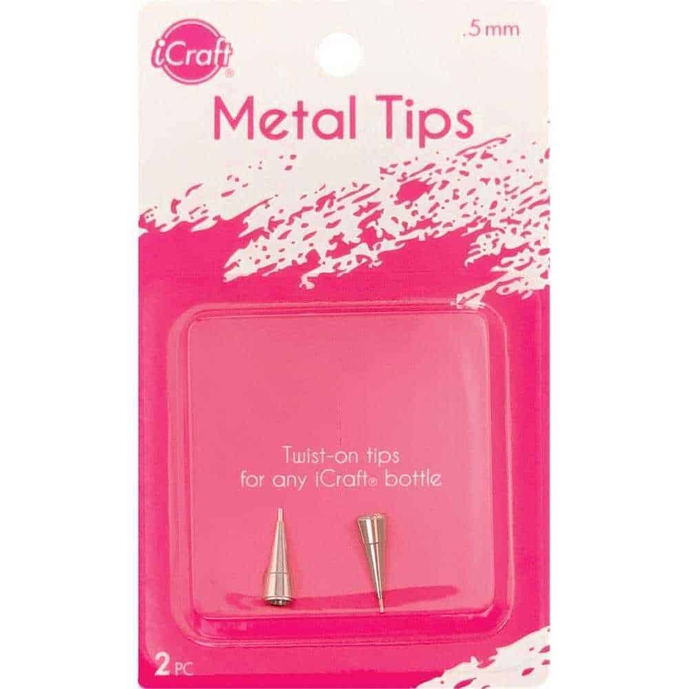 iCraft Metal Tips for liquid adhesive bottles - Pack of 2