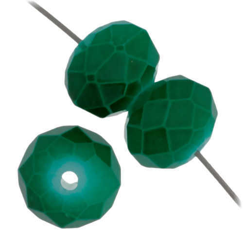 Dazzle-It Ori Crystal Faceted Donut Beads - Emerald 6x8mm