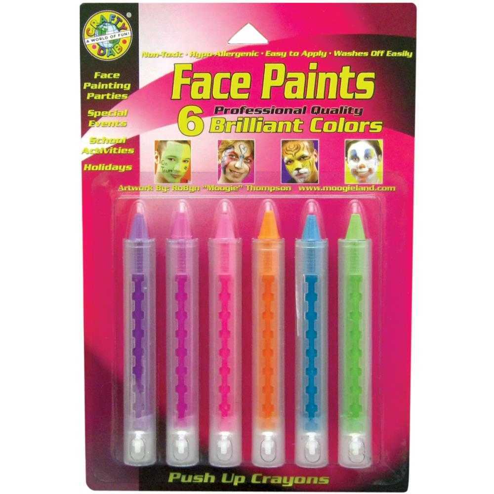 Face Paint PushUp Crayons Non Toxic & Easy To Use
