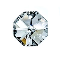 Preciosa Crystal Octagon - Silver x 14mm