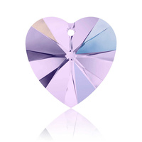 Swarovski Crystal Heart Pendant - Violet AB x 10mm