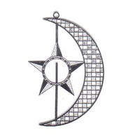 Moon And Star Filigree Craft Charm