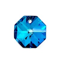 14mm Bermuda Blue Preciosa Crystal Octagon *Factory Seconds*