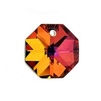 14mm Topaz Ab Preciosa Crystal Octagon *Factory Seconds*