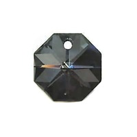 Preciosa Crystal Octagon - Black Chrome x 14mm