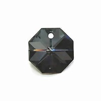 14mm Black Chrome Preciosa Crystal Octagon *Factory Seconds*