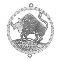 Taurus Zodiac Filigree Craft Charm  *Factory Seconds*