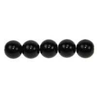 Glass Pearl Beads - 6mm Black x 20