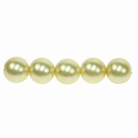 Glass Pearl Beads - 6mm Mellow Yellow x 20
