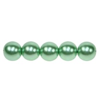 Glass Pearl Beads - 6mm Mint x 20
