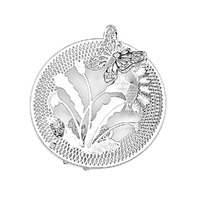 Butterfly Dandelion Filigree Craft Charm