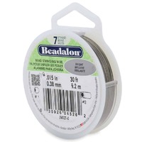Beadalon Nylon Coated Stainless Steel Stringing Wire - (.015/.38) x 1 Roll