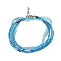 Organza Necklace Ribbon x Aqua