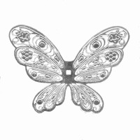 Elegant Butterfly Filigree Craft Charm