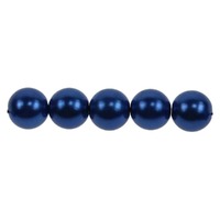 Glass Pearl Beads - 6mm Midnight Blue x 20
