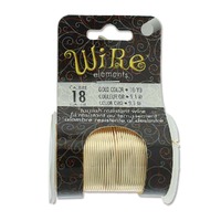 Beadsmith Craft Wire - Tarnish Resistant Gold x 18ga