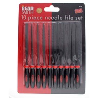 Needle File 10 Piece Tool Set - Smooth rough edges on Beads