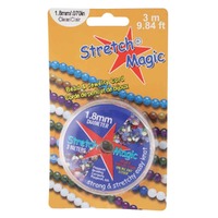 Stretch Magic Jewellery Cord - Clear 1.8mm / 0.071" x 3 metre roll